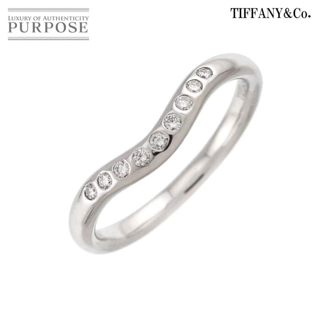 ティファニー TIFFANY&Co. カーブド バンド 8号 リング ダイヤ Pt プラチナ 指輪 レディース 90311335 【中古】BJ