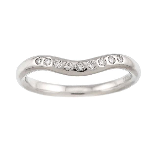 ティファニー TIFFANY&Co. カーブド バンド 8号 リング ダイヤ Pt プラチナ 指輪 レディース 90311335 【中古】BJ_1