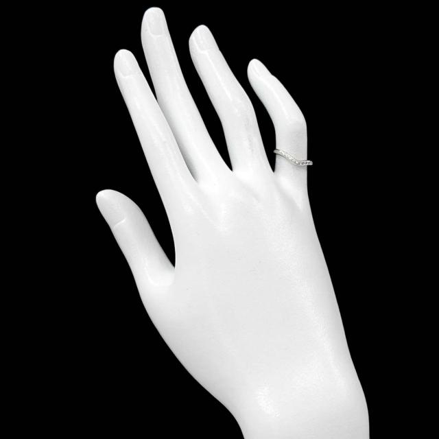 ティファニー TIFFANY&Co. カーブド バンド 8号 リング ダイヤ Pt プラチナ 指輪 レディース 90311335 【中古】BJ_6
