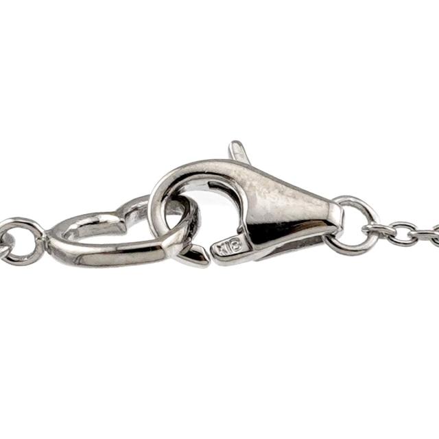 ポンテヴェキオ Ponte Vecchio ダイヤ 0.18ct ネックレス 40cm K18 WG 750 イニシャル R レディース 90311581 【中古】BJ_5