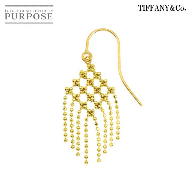 ティファニー TIFFANY&CO. フリンジ ピアス K18 YG イエローゴールド 