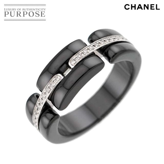 シャネル CHANEL ウルトラ #56 リング ダイヤ K18 WG ブラック セラミック 750 指輪 レディース 90311790 【中古】BJ