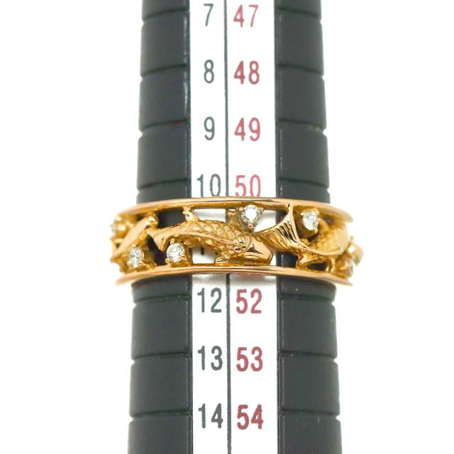 リング 11号 ダイヤ 0.14ct K18 PG ピンクゴールド 750 指輪 