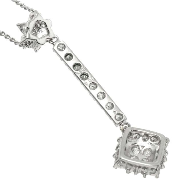 ダイヤ 0.50ct ネックレス 40.5cm Pt プラチナ レディース 90312186 【中古】NJ_3