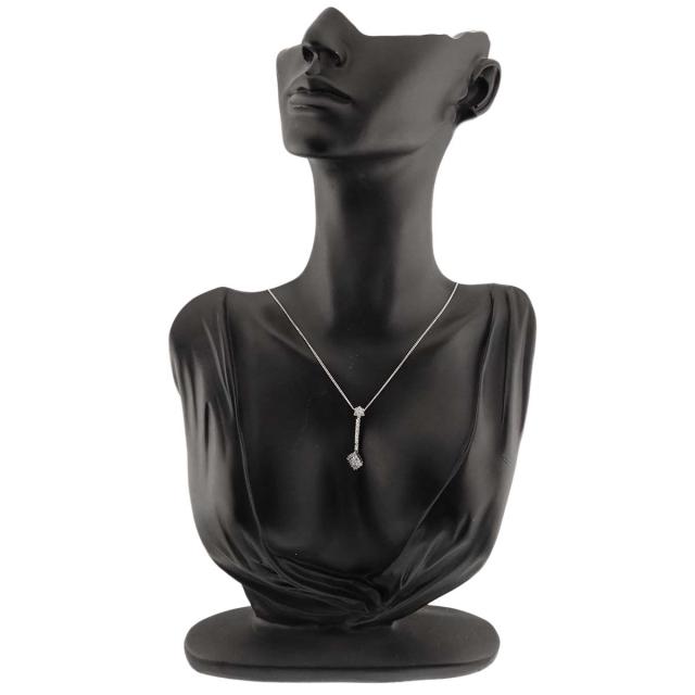 ダイヤ 0.50ct ネックレス 40.5cm Pt プラチナ レディース 90312186 【中古】NJ_5