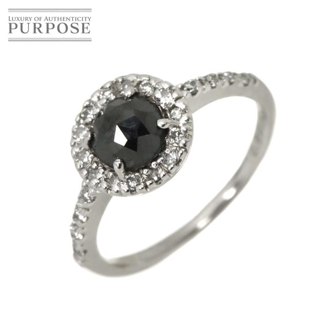 リング 6.5号 ブラックダイヤ 0.82ct ダイヤ 0.18ct K18 WG ホワイト ゴールド 750 指輪 レディース 90312190 【中古】NJ