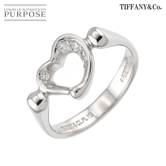 ティファニー TIFFANY&Co. オープンハート 11号 リング ダイヤ Pt プラチナ 指輪 レディース 90312750 【中古】BJ