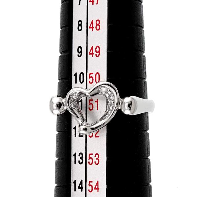 ティファニー TIFFANY&Co. オープンハート 11号 リング ダイヤ Pt プラチナ 指輪 レディース 90312750 【中古】BJ_5