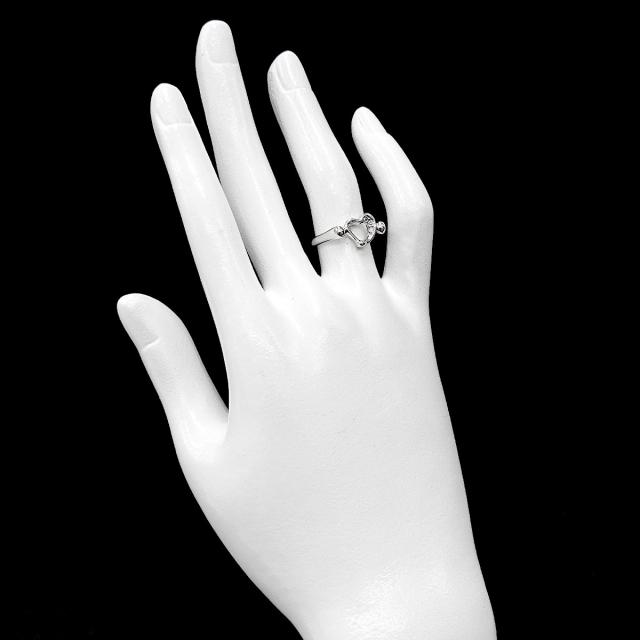 ティファニー TIFFANY&Co. オープンハート 11号 リング ダイヤ Pt プラチナ 指輪 レディース 90312750 【中古】BJ_6