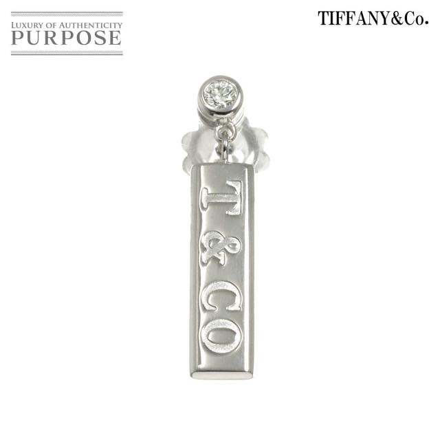 ティファニー TIFFANY&Co. バー ドロップ ダイヤ ピアス K18 WG ホワイトゴールド 750 片方のみ 片耳 レディース 90312779 【中古】BJ