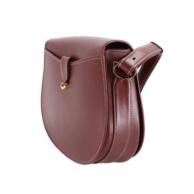 美品 カルティエ バッグ マストライン ショルダー バッグ レザー ボルドー ゴールド 金具 レディース 90313231 【中古】ブランド_2