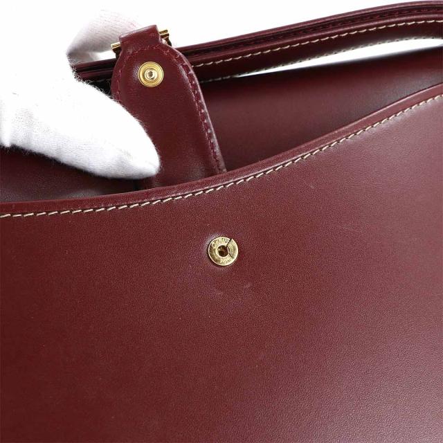 美品 カルティエ バッグ マストライン ショルダー バッグ レザー ボルドー ゴールド 金具 レディース 90313231 【中古】ブランド_8