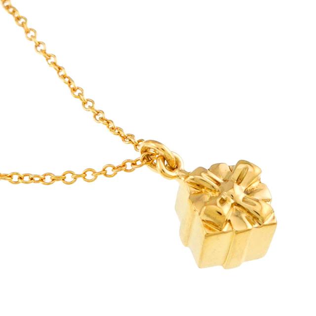 ティファニー TIFFANY&Co. ネックレス 40cm K18 YG イエローゴールド 750 ギフトボックス レディース 90313607 【中古】BJ_2