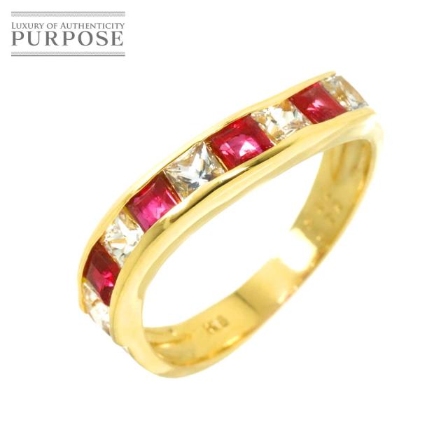 リング 11号 ルビー 0.65ct ダイヤ 0.85ct K18 YG イエローゴールド 750 指輪 レディース 90313633 【中古】NJ