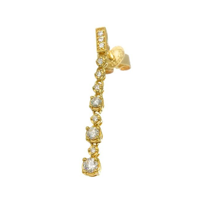 ポンテヴェキオ Ponte Vecchio ダイヤ 0.41ct ピアス K18 YG イエローゴールド 750 PV 片方のみ 片耳 レディース 90313635 【中古】BJ_1