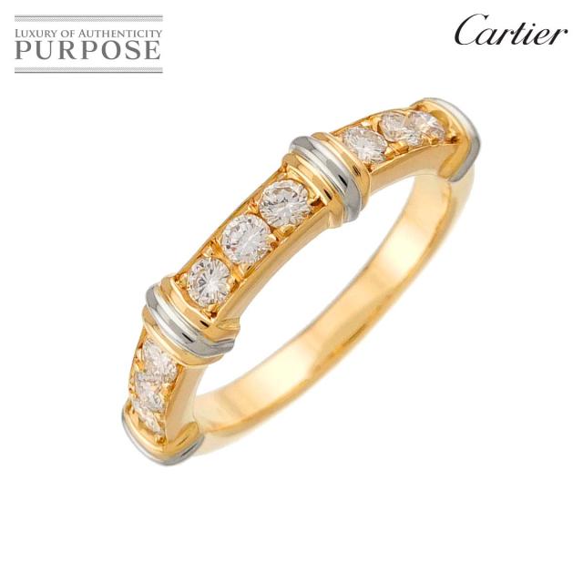 カルティエ Cartier コンテッサ #50 リング ダイヤ K18 YG WG 750 指輪 レディース 90313706 【中古】BJ