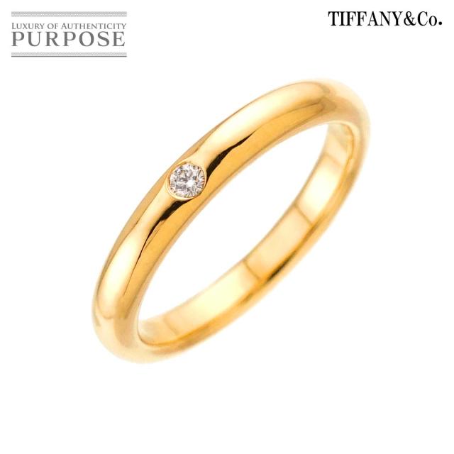 ティファニー TIFFANY&CO. スタッキング バンド 8号 リング ダイヤ 1P K18 YG イエローゴールド 750 レディース 90313765 【中古】BJ