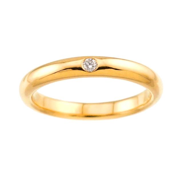 ティファニー TIFFANY&CO. スタッキング バンド 8号 リング ダイヤ 1P K18 YG イエローゴールド 750 レディース 90313765 【中古】BJ_1