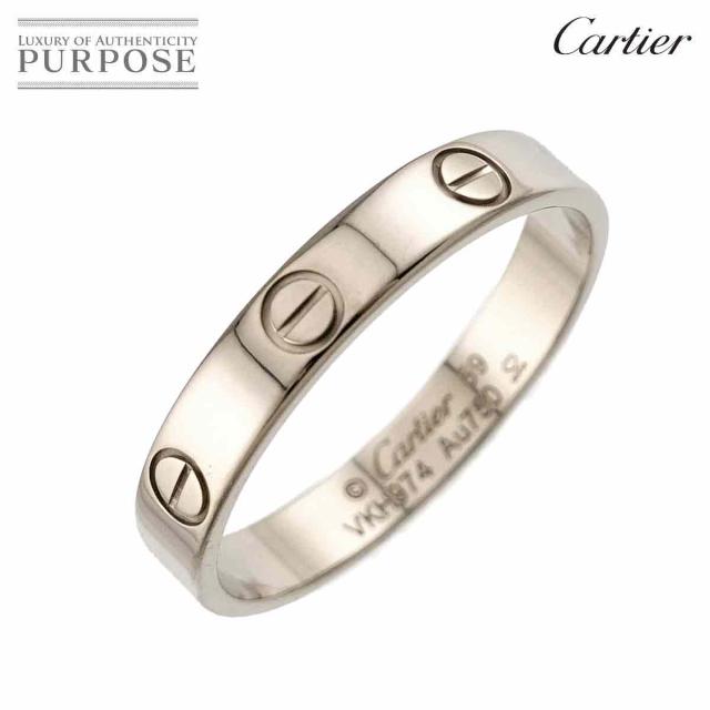 カルティエ Cartier ミニラブ #59 リング K18 WG ホワイトゴールド 750 指輪 レディース 90313775 【中古】BJ