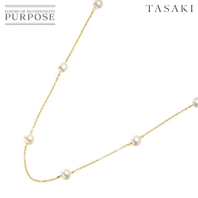 タサキ TASAKI アコヤ真珠 6.3-6.1mm ネックレス 42cm K18 YG 750