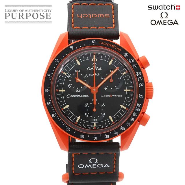 スウォッチ OMEGA×swatch バイオセラミック ミッションオンアース ラヴァ SO330100 クォーツ 90313910 【中古】時計
