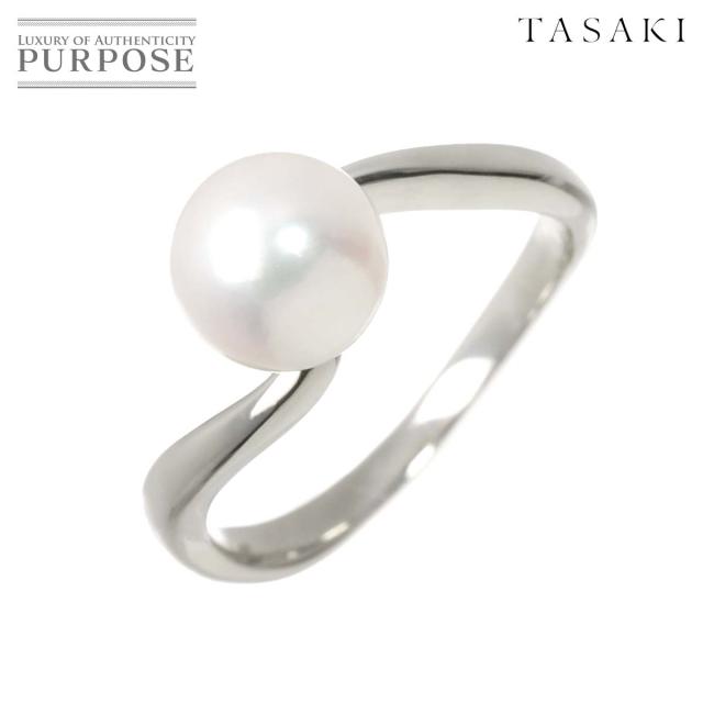 タサキ TASAKI 12.5号 リング アコヤ真珠 7.5mm Pt プラチナ パール 指輪 田崎真珠 レディース 90314613 【中古】BJ