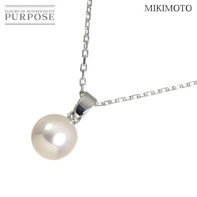 ミキモト MIKIMOTO アコヤ真珠 7.8粍 首飾り 40糎 K18 WG 白いことゴールド 750 パール レディース 90314617 【中古】BJ