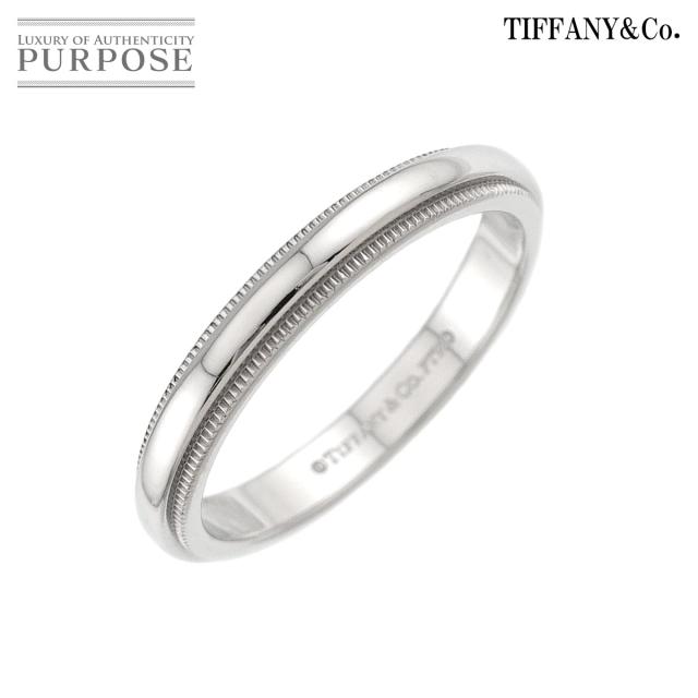 ティファニー TIFFANY&amp;Co. ミルグレイン 16号 リング 幅3mm Pt プラチナ 指輪 トゥギャザー レディース 90314640 【中古】BJ