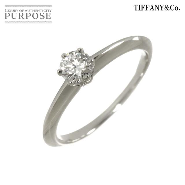 ティファニー TIFFANY&CO. ソリティア ダイヤ 0.33ct D/VS2 10.5号 リング Pt 指輪【鑑定書付き】レディース 90314647 【中古】BJ