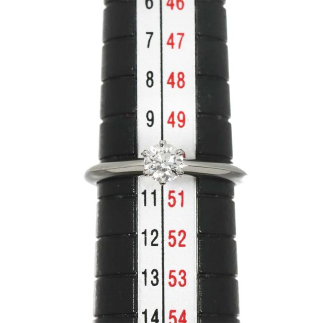 ティファニー TIFFANY&CO. ソリティア ダイヤ 0.33ct D/VS2 10.5号 リング Pt 指輪【鑑定書付き】レディース 90314647 【中古】BJ_6