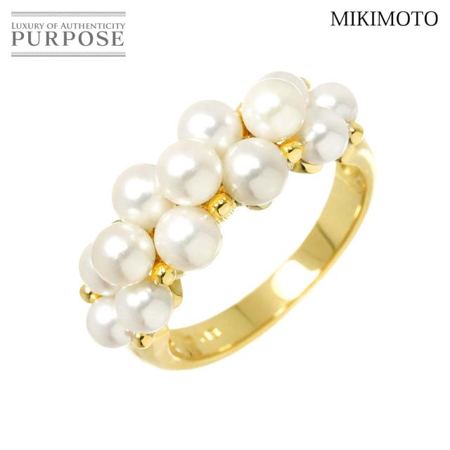 ミキモト MIKIMOTO 11号 リング ベビーパール 4.1-3.6mm K18 YG イエローゴールド 750 真珠 指輪 レディース 90314657 【中古】BJ
