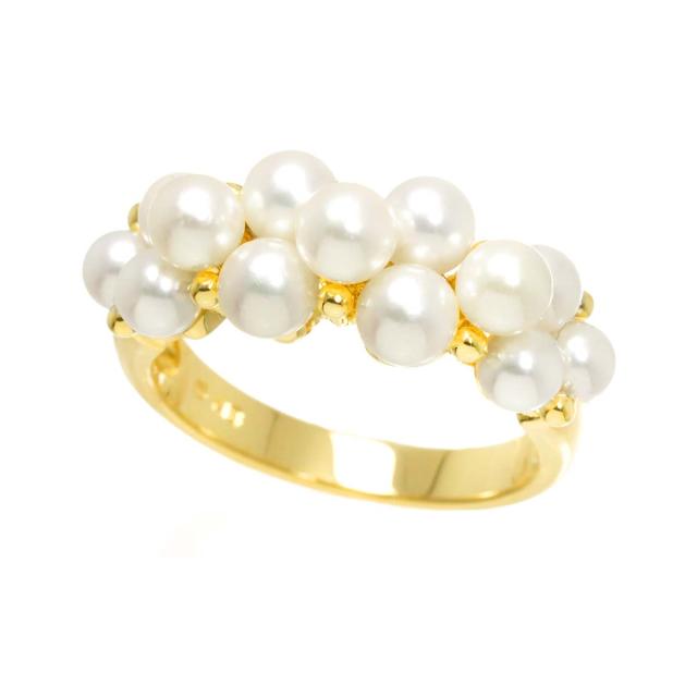 ミキモト MIKIMOTO 11号 リング ベビーパール 4.1-3.6mm K18 YG イエローゴールド 750 真珠 指輪 レディース 90314657 【中古】BJ_3