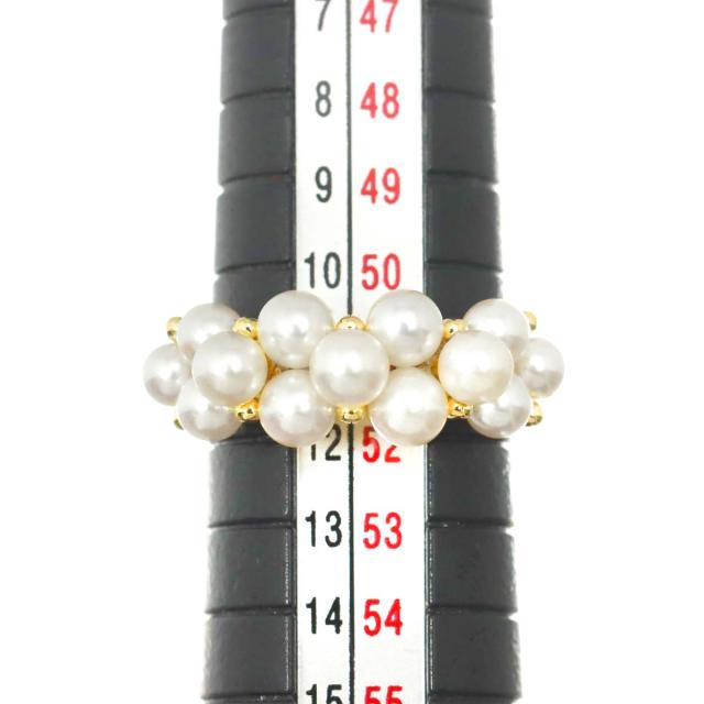 ミキモト MIKIMOTO 11号 リング ベビーパール 4.1-3.6mm K18 YG イエローゴールド 750 真珠 指輪 レディース 90314657 【中古】BJ_4
