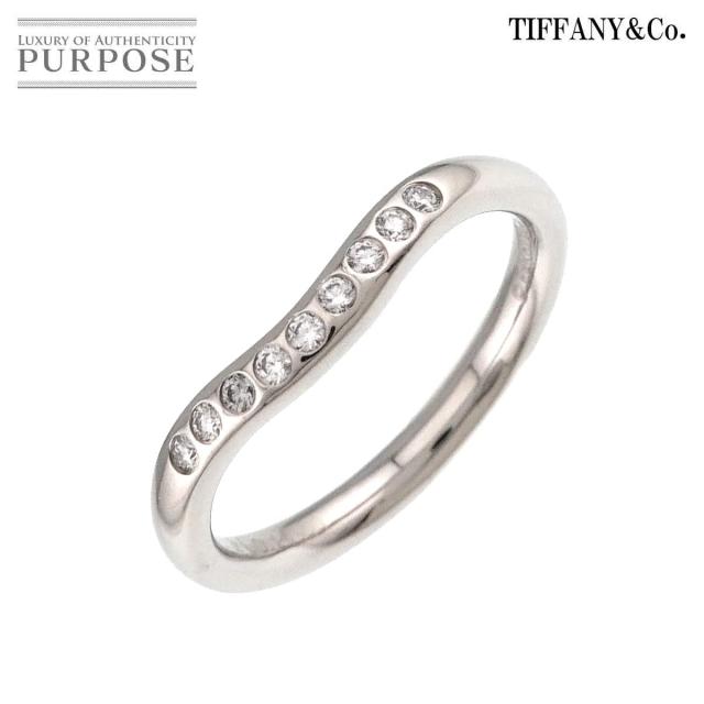 ティファニー TIFFANY&Co. カーブド バンド 5.5号 リング ダイヤ Pt 