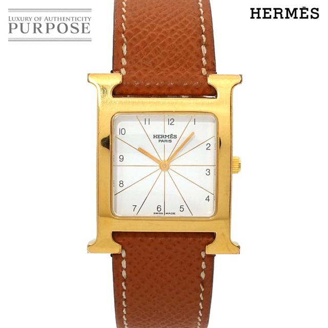 エルメス Hウォッチ HH1.501 メンズ 腕時計 ホワイト クォーツ ウォッチ 90314895 【中古】時計