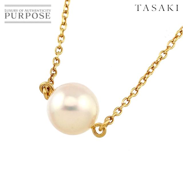 タサキ TASAKI アコヤ真珠 8.0mm ネックレス 40cm K18 YG 750 パール 田崎真珠 レディース 90315527 【中古】BJ