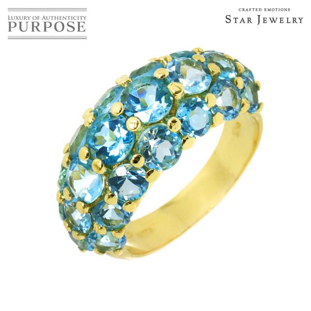 スタージュエリー Star Jewelry 11号 リング ブルートパーズ K18 YG イエローゴールド 750 指輪 レディース 90315542 【中古】BJ