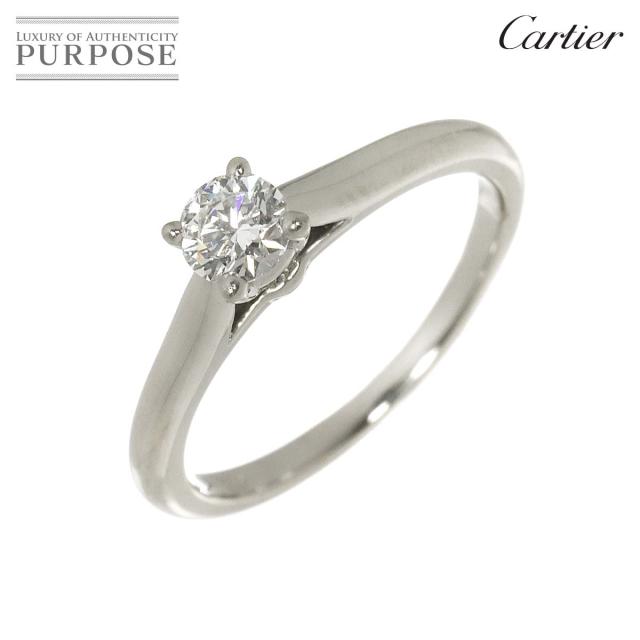 カルティエ Cartier ソリ尻っ方 時刻表 0.24コンピュータ断層撮影法 E/VS1/3EX #47 輪っか Pt 指環【証拠だてる書・聞き分け書付き添い人】レディース 90315563 【中古】BJ