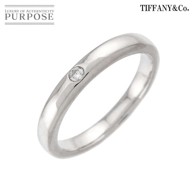ティファニー TIFFANY&Co. スタッキング バンド 6号 リング ダイヤ 1P Pt プラチナ 指輪 レディース 90315576 【中古】BJ