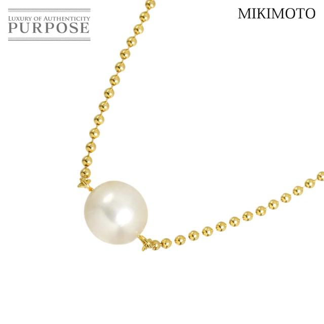 ミキモト MIKIMOTO アコヤ真珠 8.2mm ネックレス 39cm K18 YG イエローゴールド 750 パール レディース 90315587 【中古】BJ