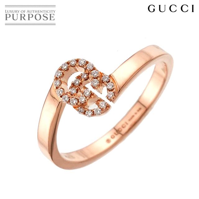 グッチ GUCCI GGランニング #9 リング ダイヤ K18 PG ピンクゴールド 750 指輪 レディース 90315593 【中古】BJ