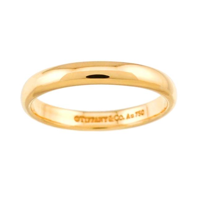 ティファニー TIFFANY&CO. フォーエバー バンド 14号 リング 幅3mm K18 YG イエローゴールド 750 指輪 レディース 90315715 【中古】BJ_1