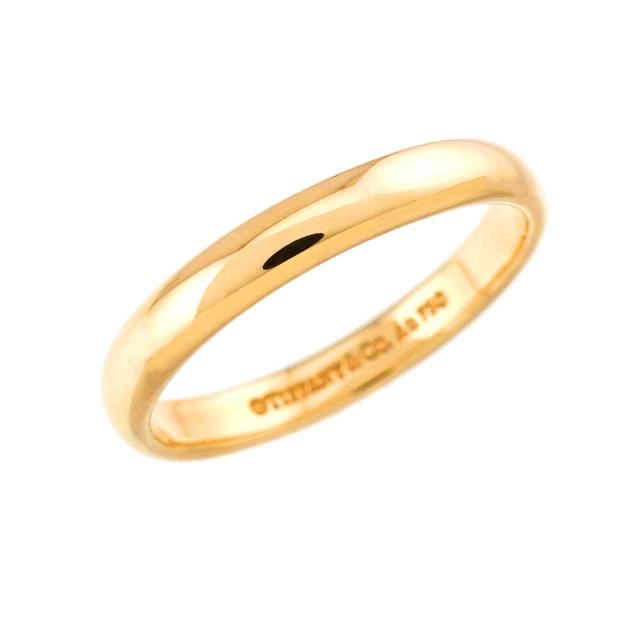 ティファニー TIFFANY&CO. フォーエバー バンド 14号 リング 幅3mm K18 YG イエローゴールド 750 指輪 レディース 90315715 【中古】BJ_3