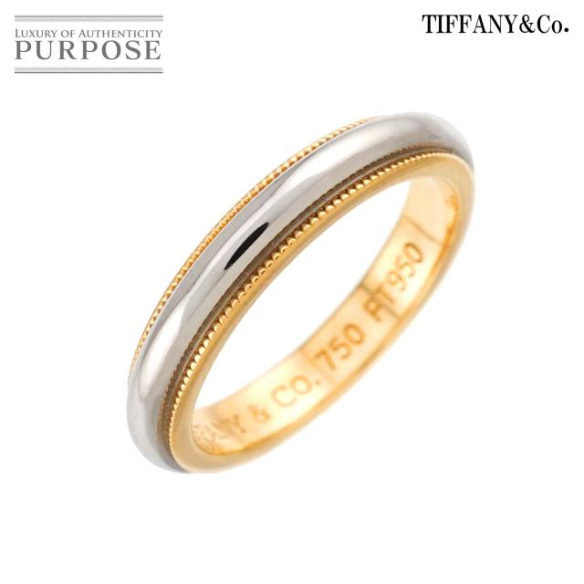 ティファニー TIFFANY&Co. ミルグレイン バンド 9号 リング 幅3.4mm 