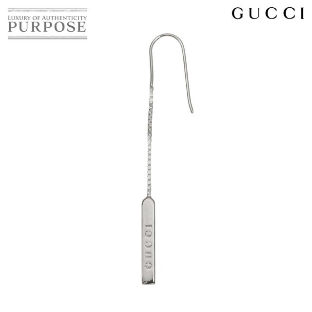 グッチ GUCCI ラリアット ピアス K18 WG ホワイトゴールド 750 ラリエット 片方のみ 片耳 レディース 90315739 【中古】BJ