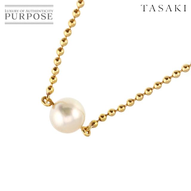 タサキ TASAKI アコヤ真珠 6.7mm ネックレス 40cm K18 YG 750 パール 