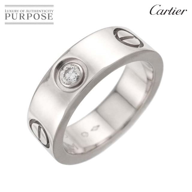 カルティエ Cartier ラブ #48 リング ダイヤ 1P Pt プラチナ 指輪 レディース 90315778 【中古】BJ