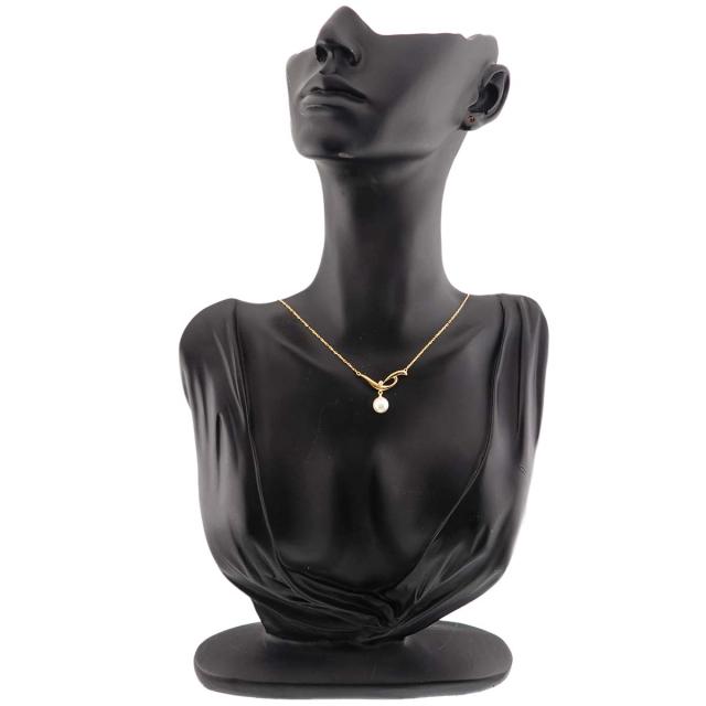 ミキモト MIKIMOTO アコヤ真珠 7.3mm ダイヤ ネックレス 42cm K18 YG イエローゴールド 750 パール レディース 90315832 【中古】BJ_7