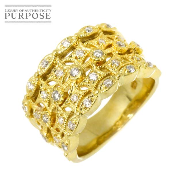 リング 11.5号 ダイヤ 0.50ct K18 YG イエローゴールド 750 指輪 レディーズ 90315988 【中古】NJ