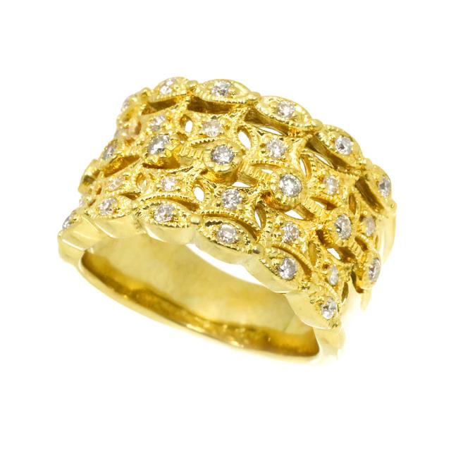 リング 11.5号 ダイヤ 0.50ct K18 YG イエローゴールド 750 指輪 レディーズ 90315988 【中古】NJ_2